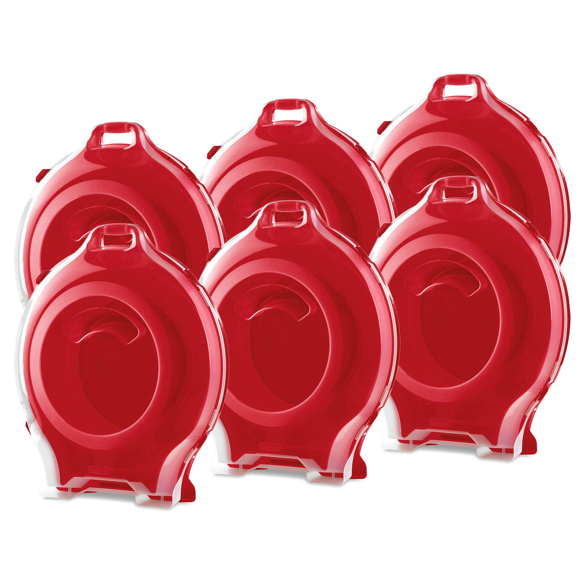 Sterilite 24 inch Clear Lid Nesting Storage Christmas Wreath Box, Red (6 Pack) - Product image 1