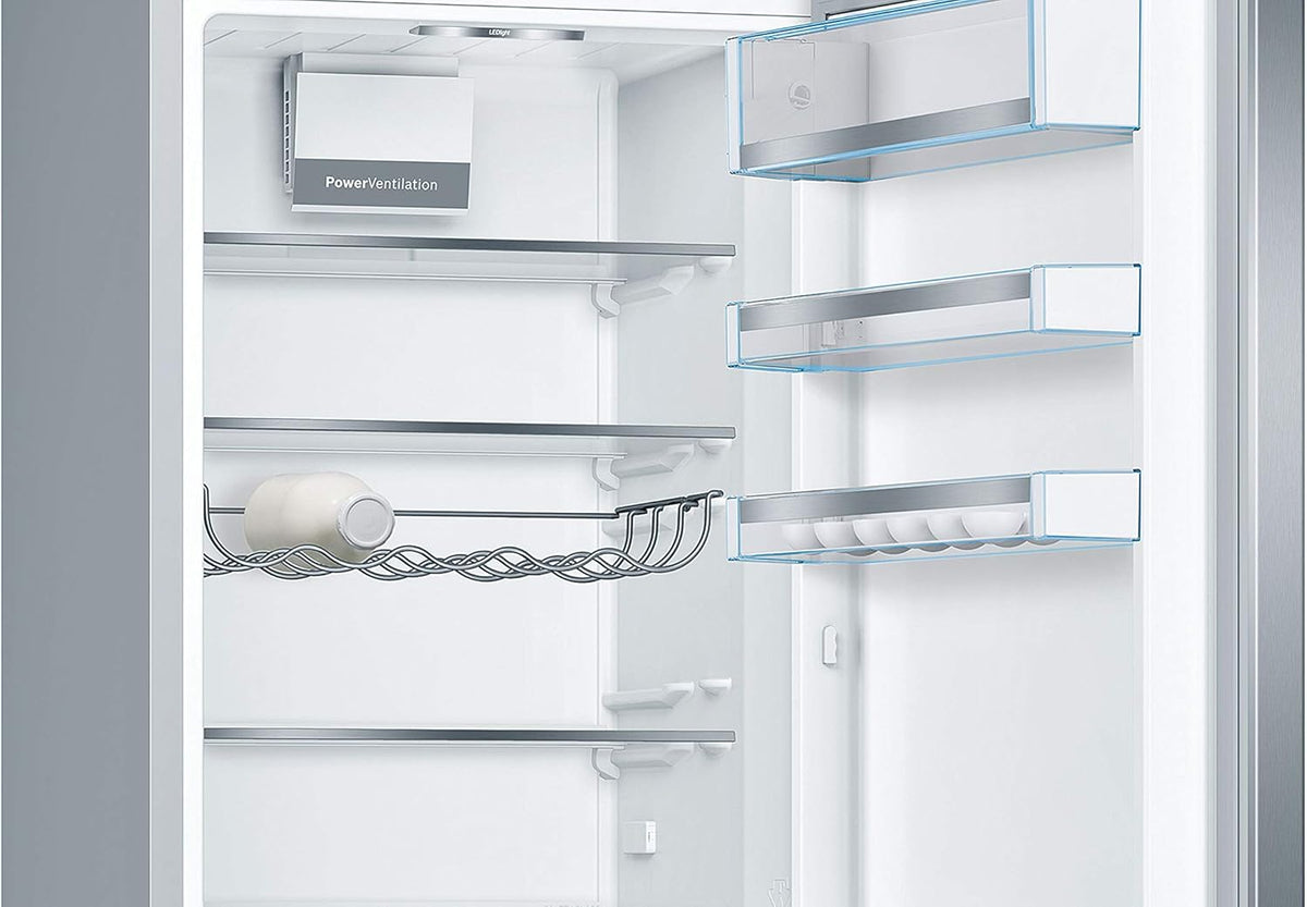Bosch KGE398IBP - Series 6, Freestanding combined refrigerator, 201 x 60 cm, Anti-fingerprint stainless steel