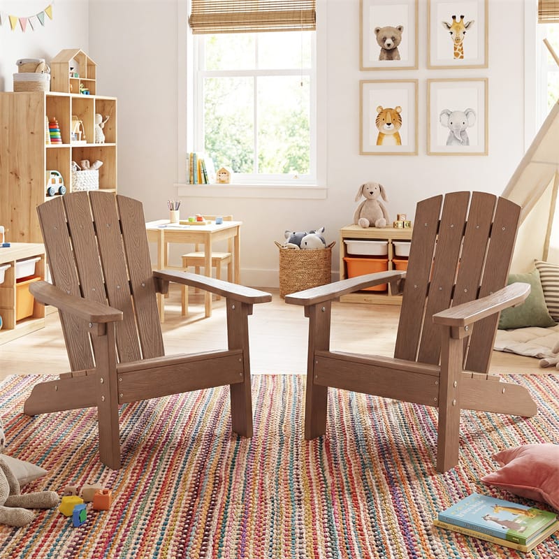 Kids Adirondack Chair, All-Weather HIPS Outdoor Chair with Ergonomic High Backrest & Armrests - Product image 20