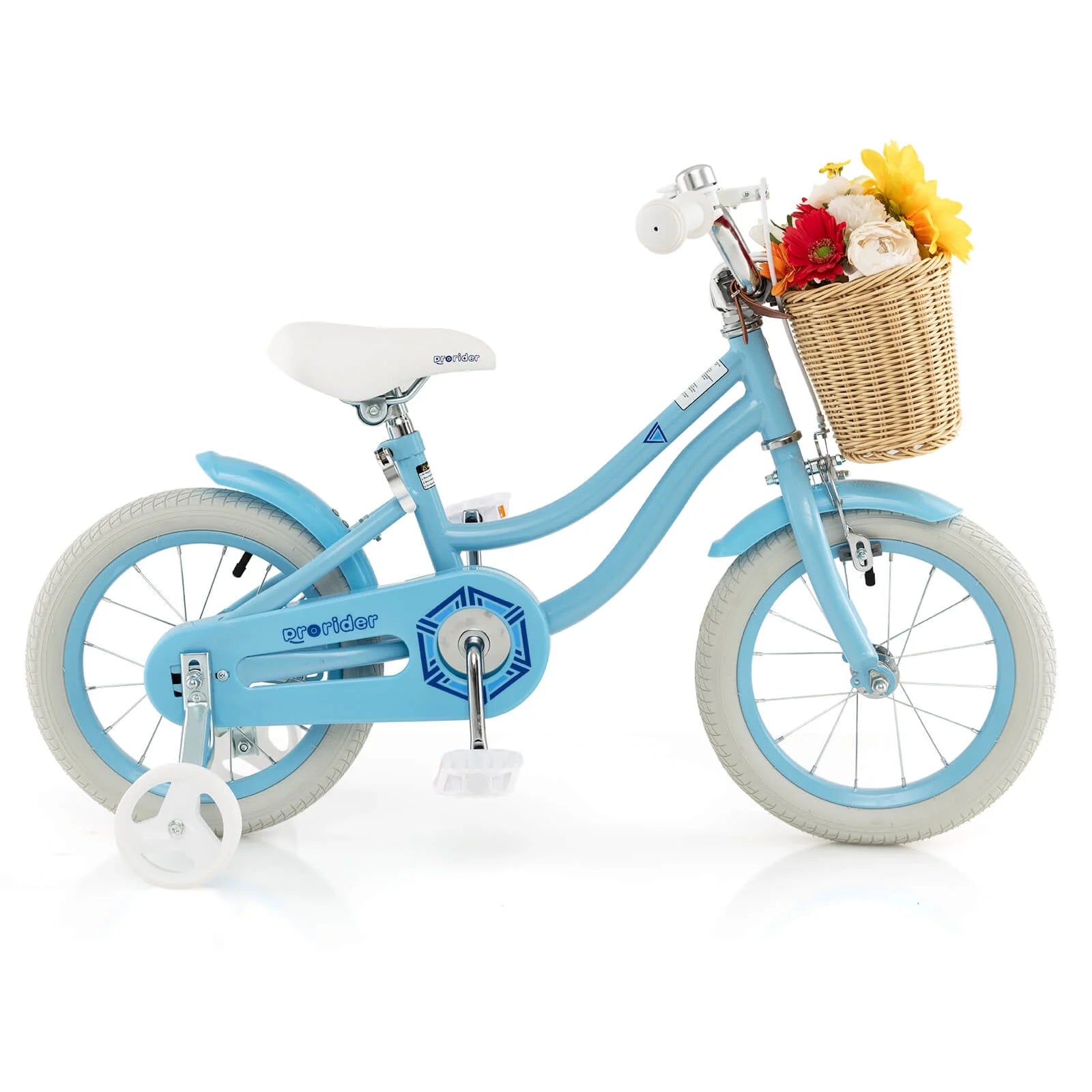 Prorider 16" Kid'S Bike with Training Wheels Adjustable Handlebar Seat Handbrake Pink - Product image 29