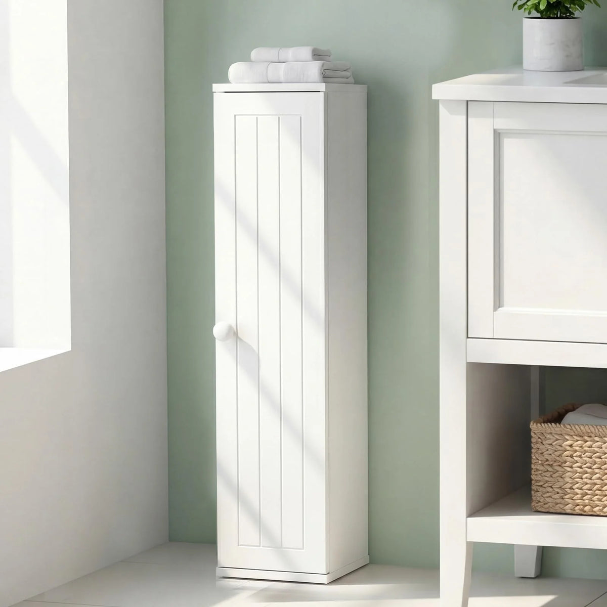 Tangkula Slim Bathroom Storage Cabinet with Door - Product image 2