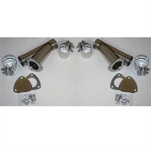 Granatelli Manual Exhaust Cutouts - Stainless Steel - Slip Fit 305535D