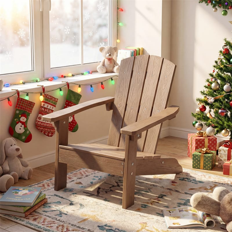 Kids Adirondack Chair, All-Weather HIPS Outdoor Chair with Ergonomic High Backrest & Armrests - Product image 18