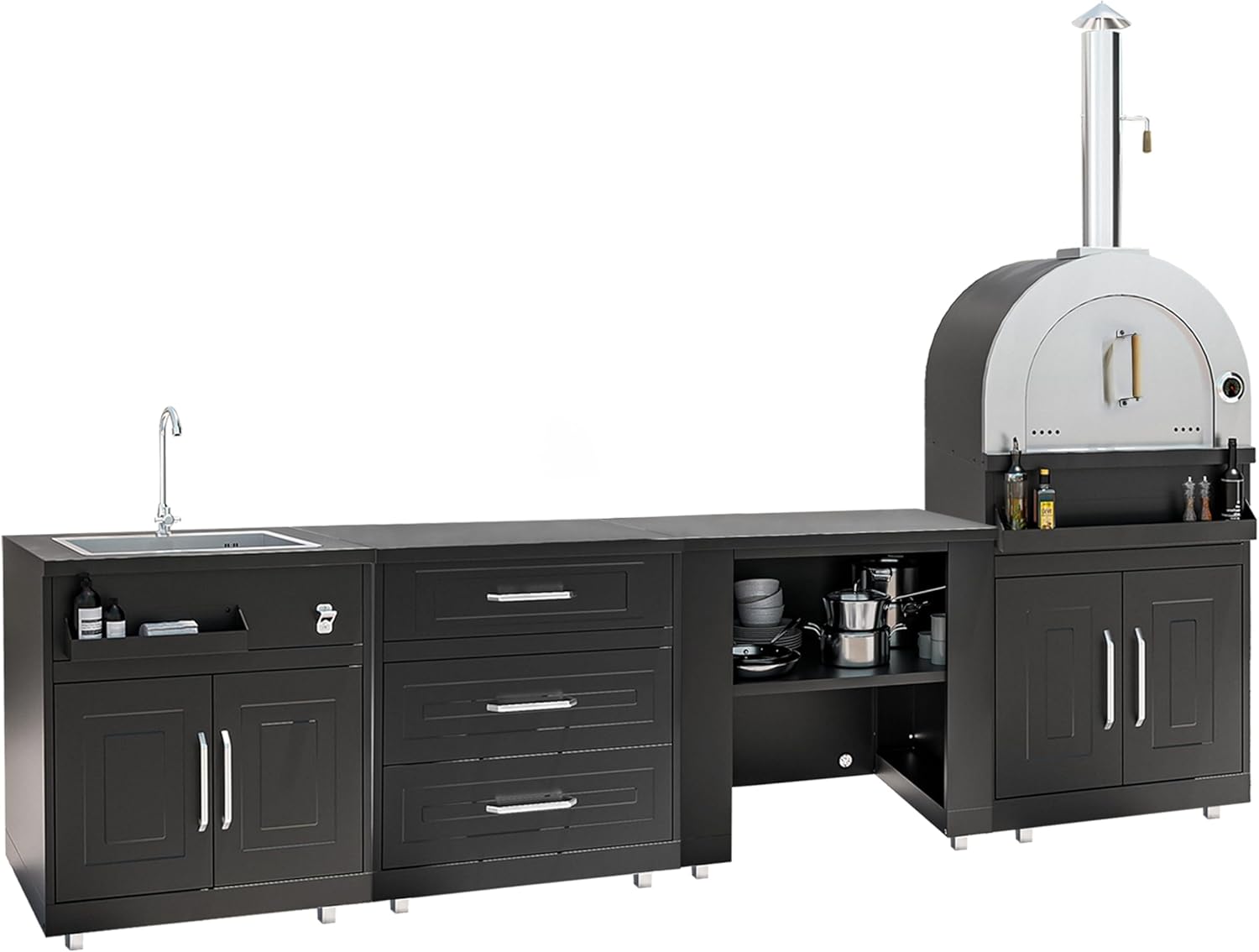 Oviala 4-element outdoor kitchen with pizza oven
