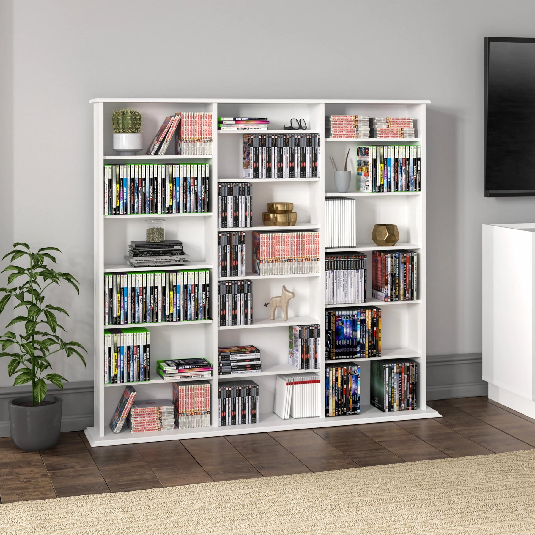 Prepac 51" Triple CD DVD Wall Media Storage Rack in Black - Product image 15