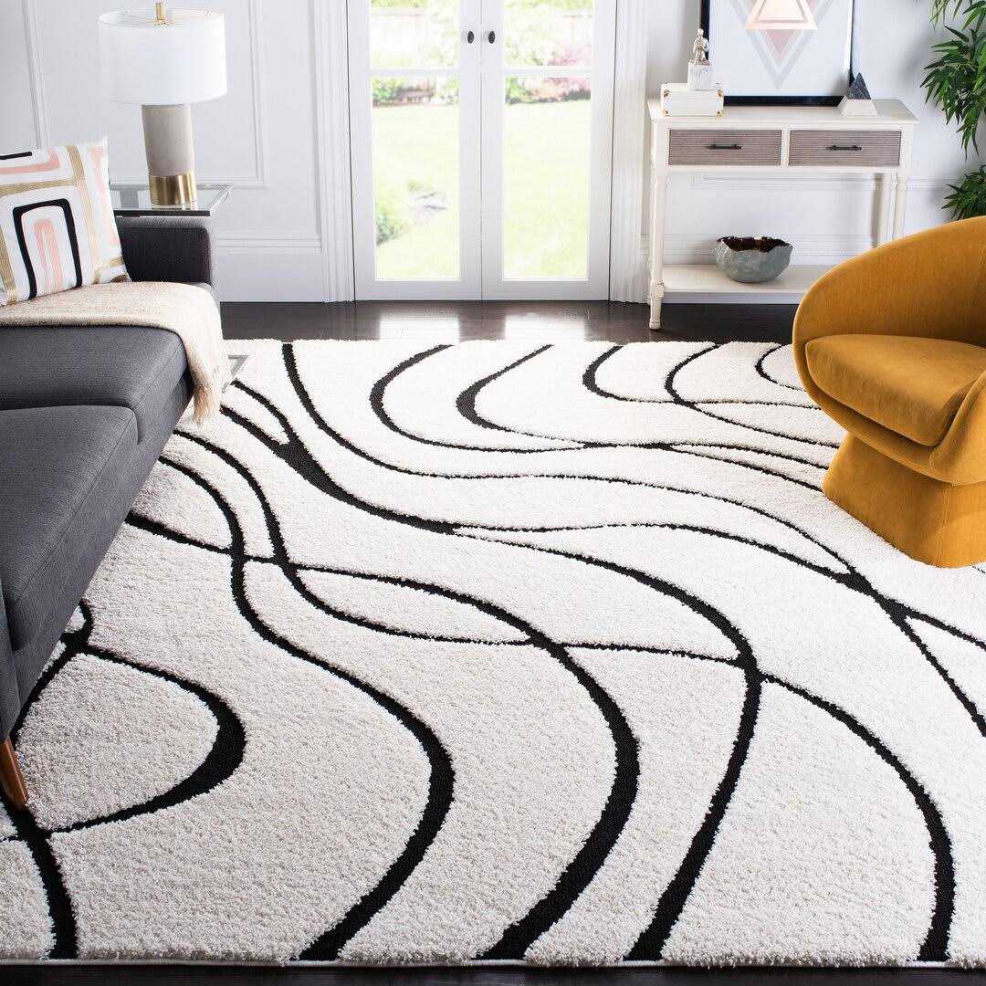 Philadelphia Power Loom Ivory/Black Rug Wrought Studio Rug Size: Rectangle 8' x 10' - Product image 1