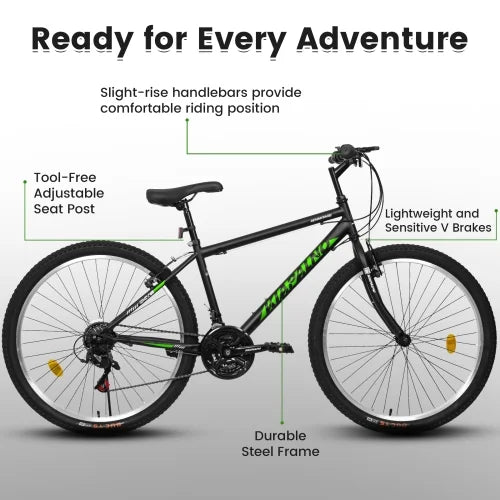 POWANLI 26" Mountain Bike for Women, 21 Speeds Mountain Bicycles with Dual Disc Brakes and 100mm Front Suspension, Pink(Gift)