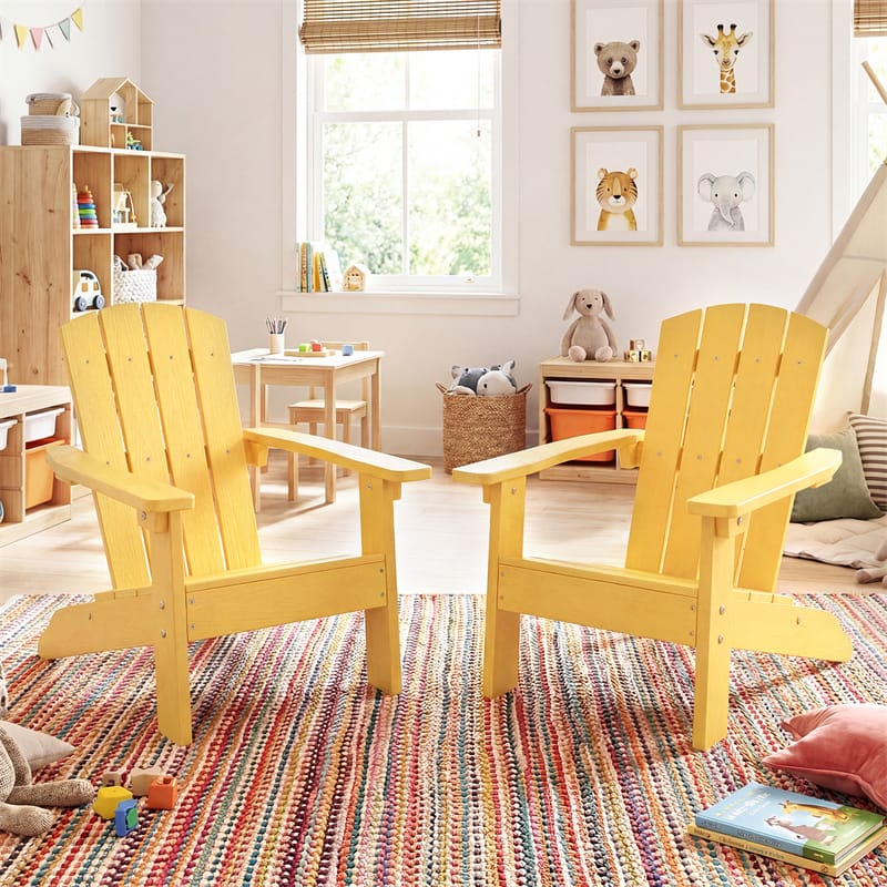 Kids Adirondack Chair, All-Weather HIPS Outdoor Chair with Ergonomic High Backrest & Armrests - Product image 75