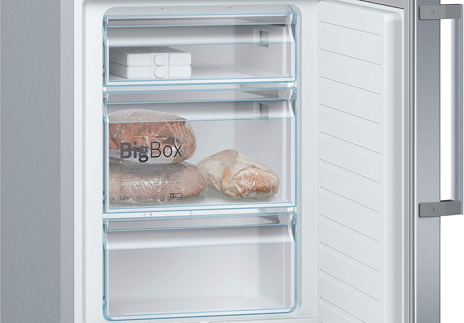 Bosch KGE398IBP - Series 6, Freestanding combined refrigerator, 201 x 60 cm, Anti-fingerprint stainless steel