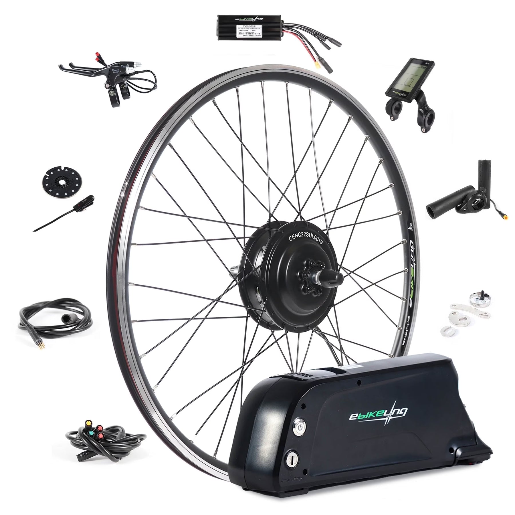 Ebikeling 48V 1500W 52V 19.2AH Rear - Rack Ebike Conversion Kit with Battery 700C Rear Electric Bike - Product image 3
