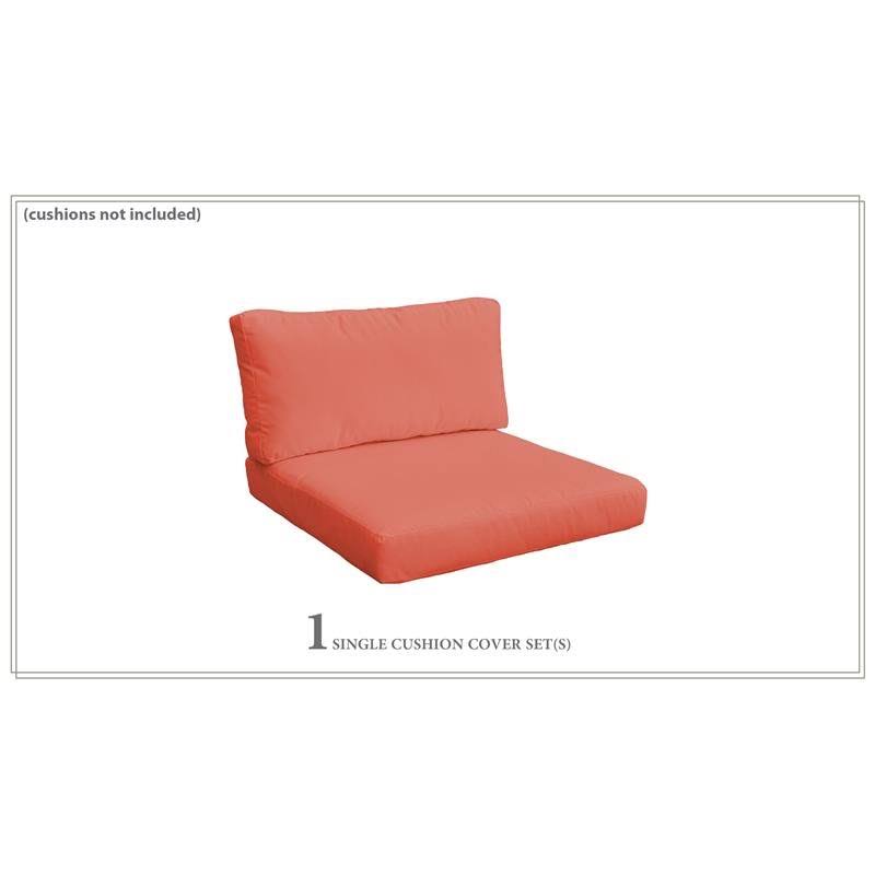 TK Classics Covers for Chair Cushions 4" Thick in Tangerine - Product image 1