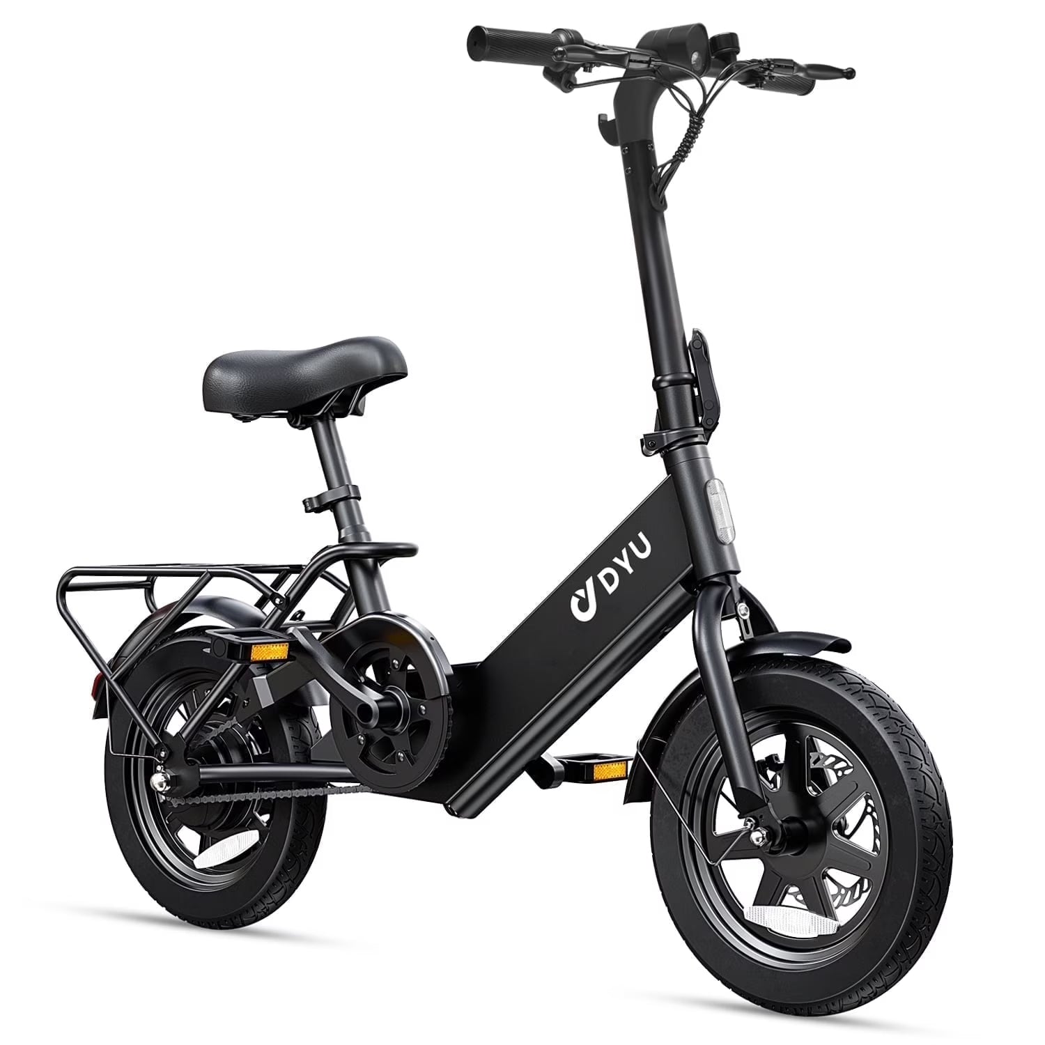 DYU 14" Folding Electric Bike for Adults Teens, 500W Peak Motor 36V/7.8AH Battery, Commuter City Ebike - Product image 1