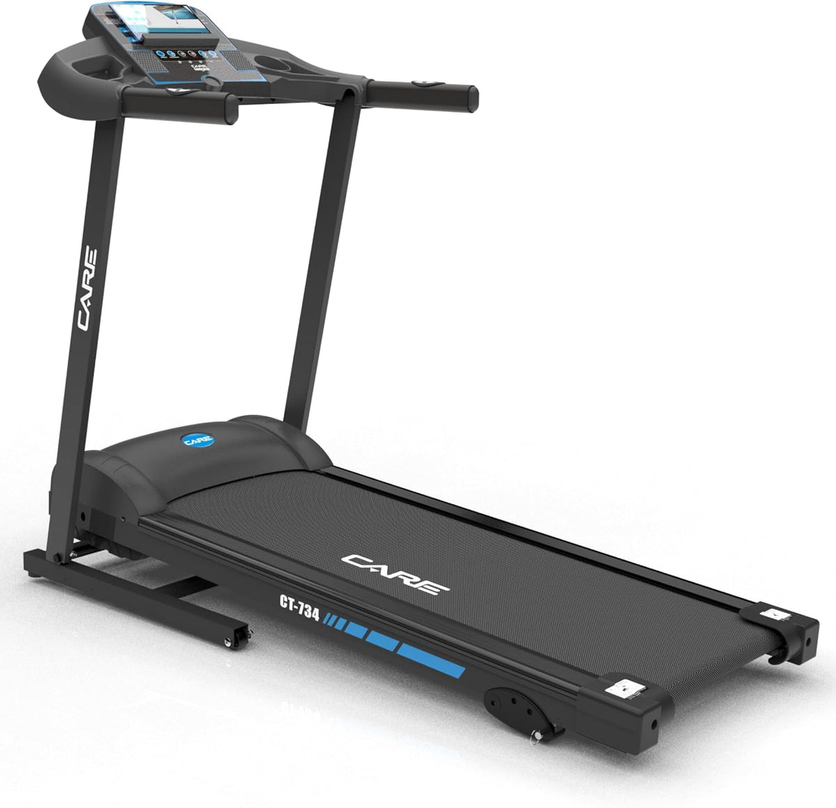 Care Fitness - Connected Treadmill - Foldable - Maximum speed 14 Km/h - Inclinable and Foldable Electric Treadmill - 12 training programs - 3 inclines