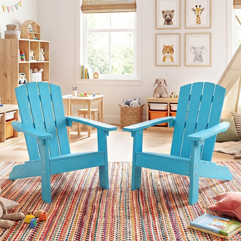 Kids Adirondack Chair, All-Weather HIPS Outdoor Chair with Ergonomic High Backrest & Armrests - Product image 42