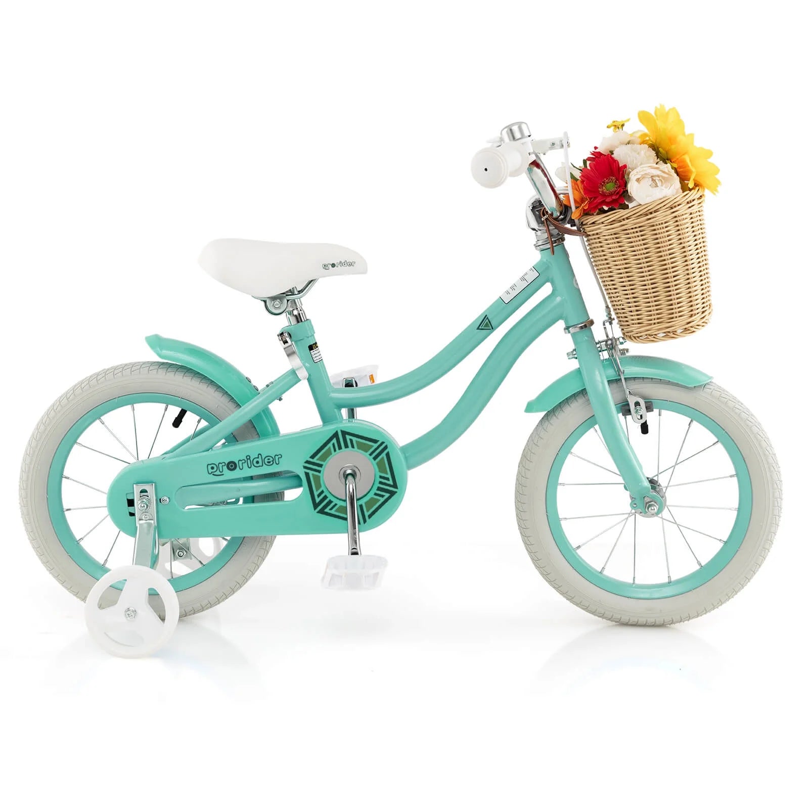 Prorider 16" Kid'S Bike with Training Wheels Adjustable Handlebar Seat Handbrake Pink - Product image 20