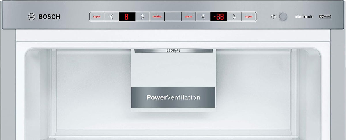 Bosch KGE398IBP - Series 6, Freestanding combined refrigerator, 201 x 60 cm, Anti-fingerprint stainless steel