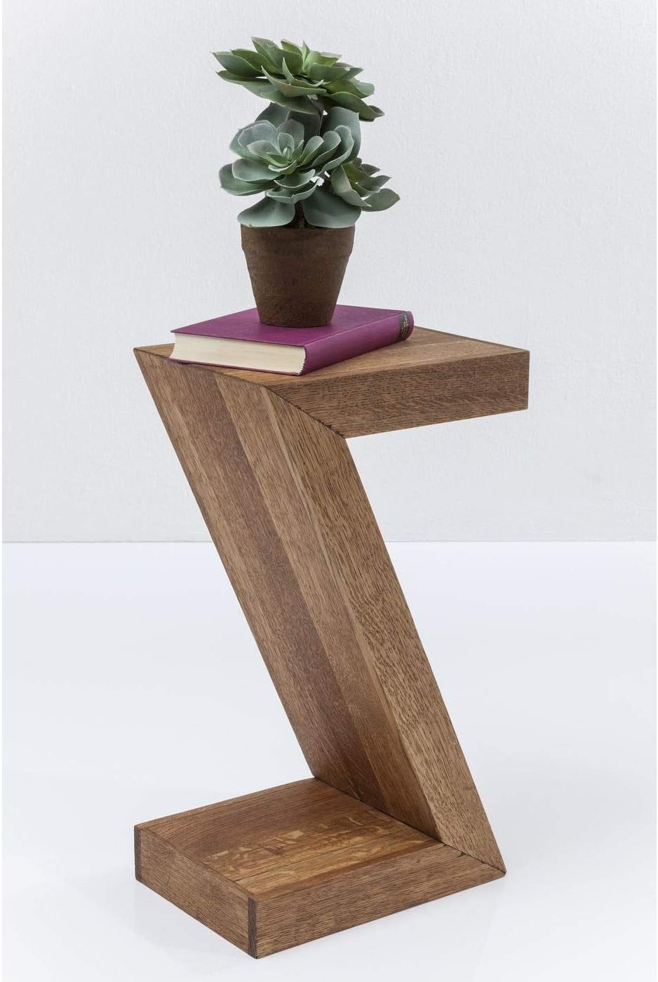 Kare Design Z Authentico Side Table, Brown, Solid Wood, Living Room Table, Furniture, Interior Decoration, Bedroom Decoration, Living Room, Home, 55x30x20 cm (H/W/P)