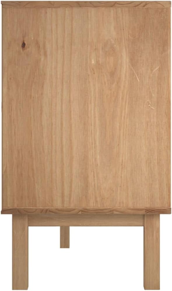 vidaXL Sideboard Side Cabinet Storage Cabinet Home Organizer Living Room Furniture Indoor 113.5x43x73 cm Solid Pine Wood