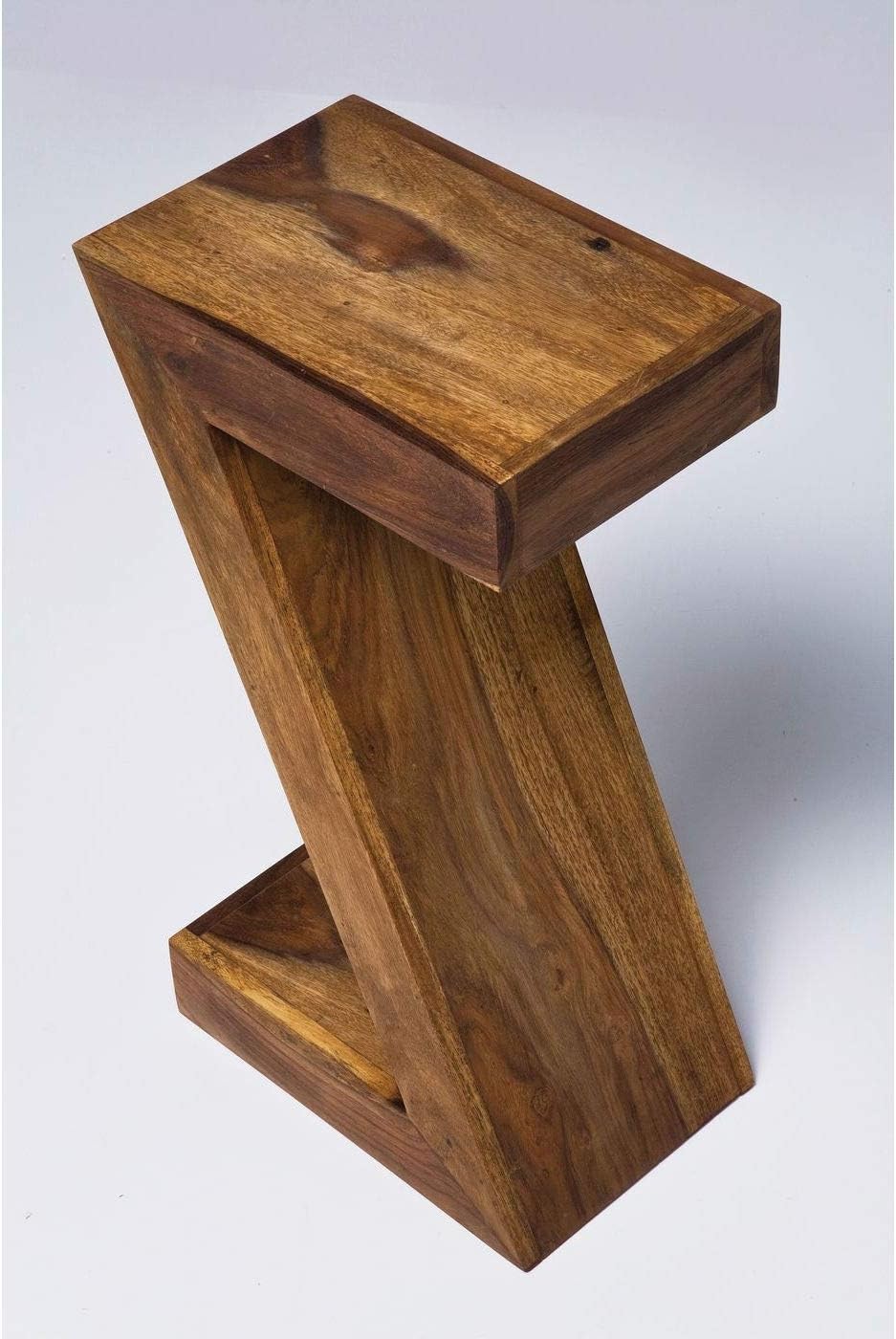 Kare Design Z Authentico Side Table, Brown, Solid Wood, Living Room Table, Furniture, Interior Decoration, Bedroom Decoration, Living Room, Home, 55x30x20 cm (H/W/P)