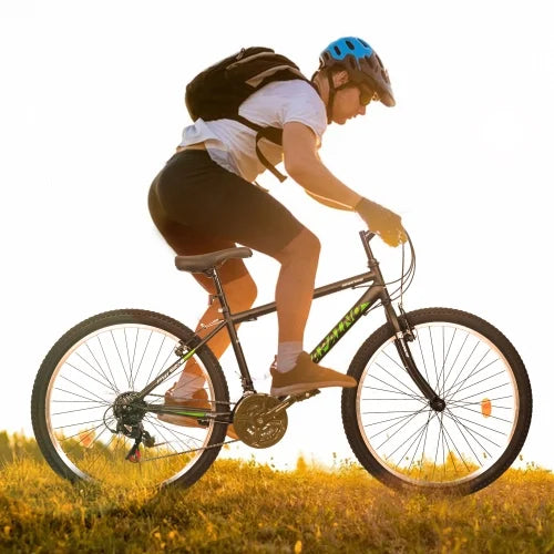 POWANLI 26" Mountain Bike for Women, 21 Speeds Mountain Bicycles with Dual Disc Brakes and 100mm Front Suspension, Pink(Gift)