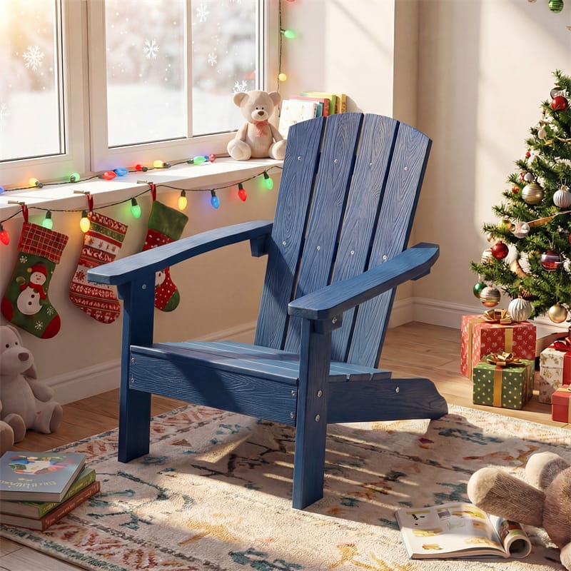 Kids Adirondack Chair, All-Weather HIPS Outdoor Chair with Ergonomic High Backrest & Armrests - Product image 7