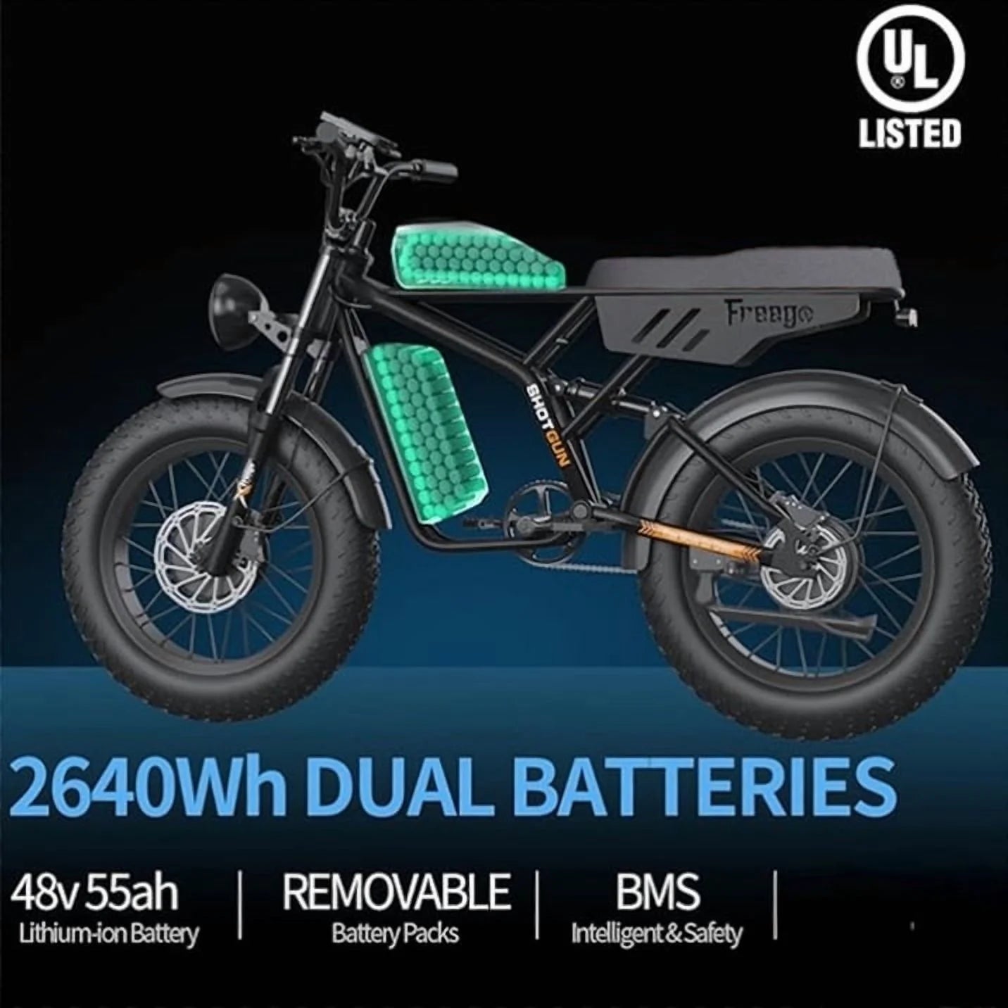 Freego F3 Pro 2000W Dual Motor Electric Bike for Adults, & Dual Battery 48V/40ah - Product image 6