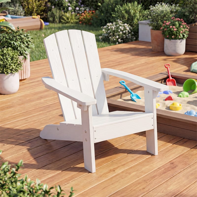 Kids Adirondack Chair, All-Weather HIPS Outdoor Chair with Ergonomic High Backrest & Armrests - Product image 23