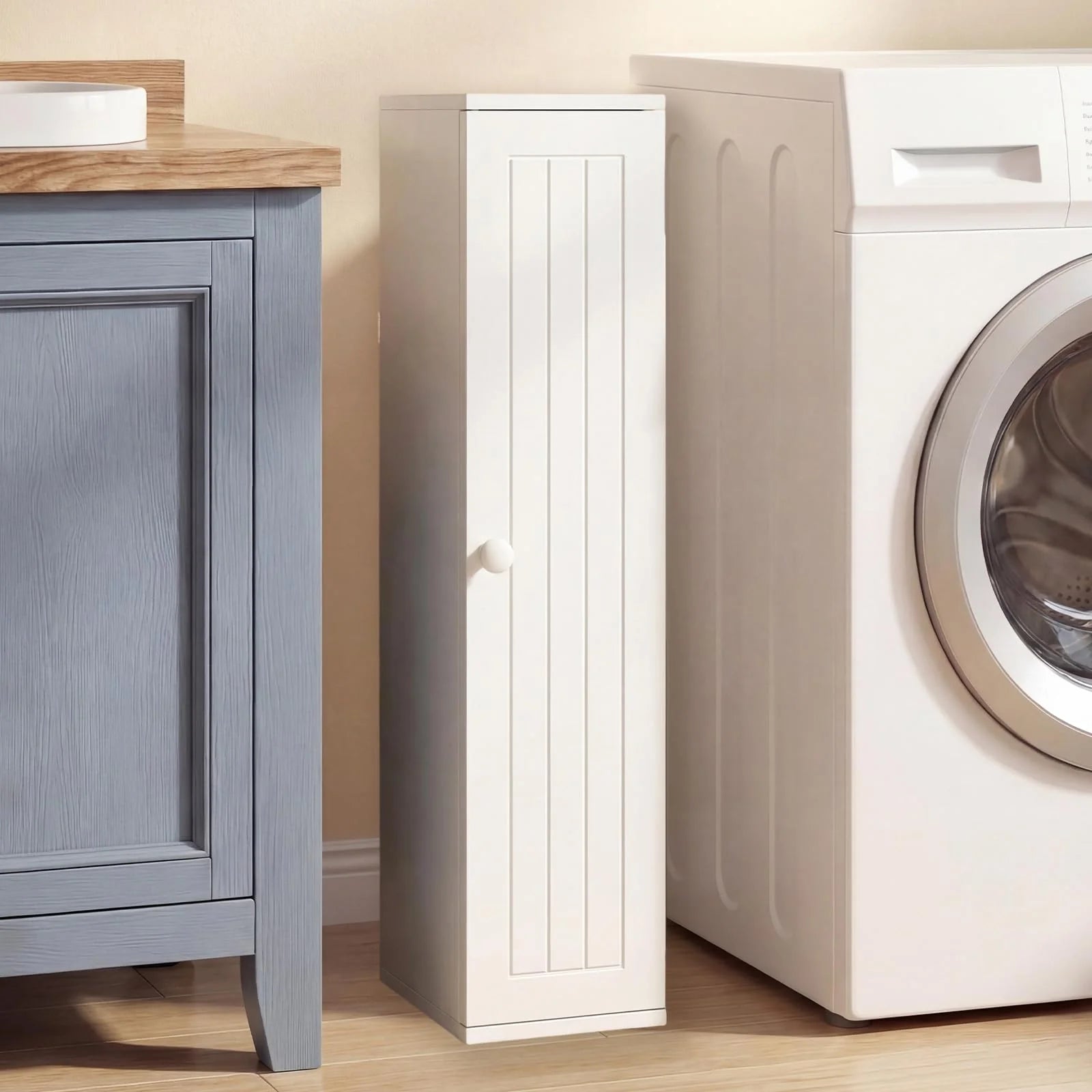 Tangkula Slim Bathroom Storage Cabinet with Door - Product image 10