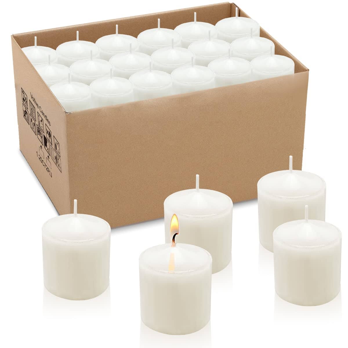 Mi Ka Yia 10 Hour White Votive Candles for Weddings Party Spa and Emergency - Product image 1