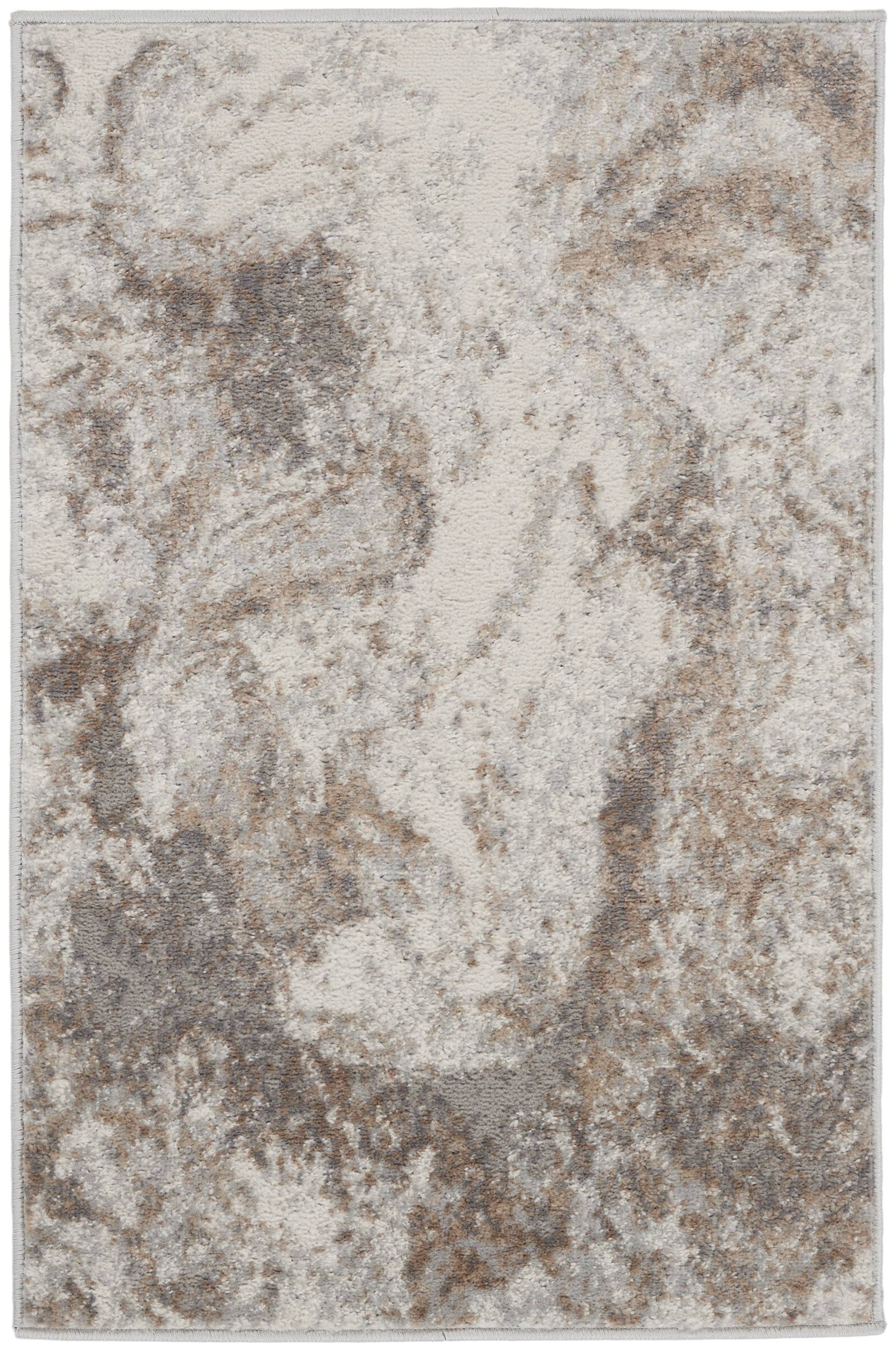 Nourison Elation ETN02 Area Rug - Ivory Grey - 5'3" x 7'3" - Product image 1