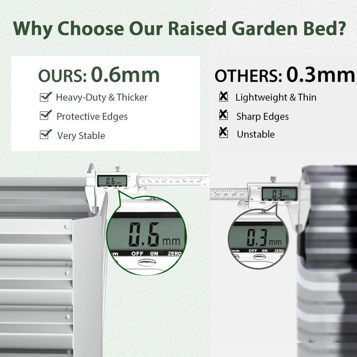 6FT x 3FT x 3FT Galvanized Bottomless Raised Garden Bed with Greenhouse, Dual 2-Tier Roll-Up Windows - Product image 4