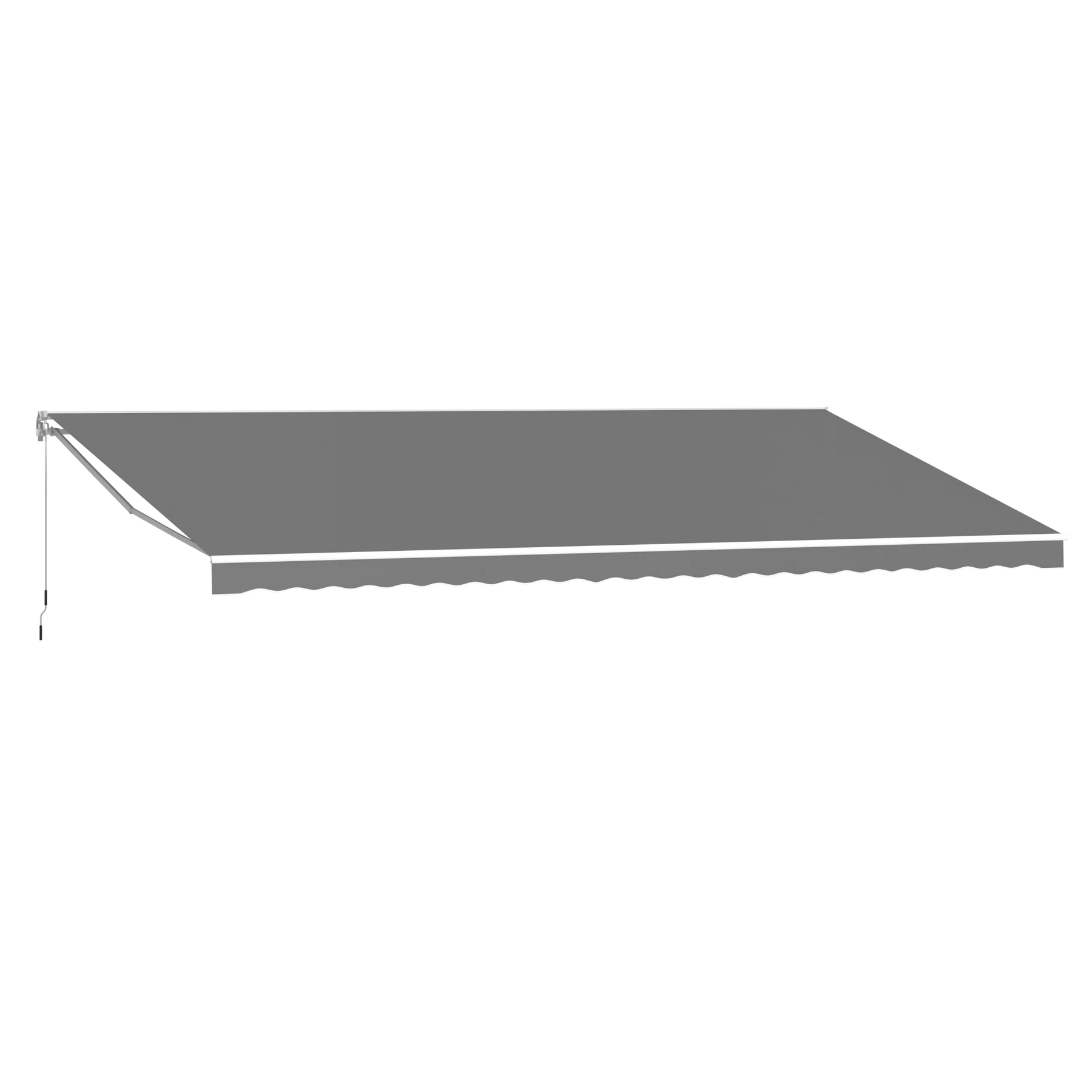 AECOJOY 14'x10' Manual Retractable Awning Sun Shade, Patio Awning Canopy - Product image 1