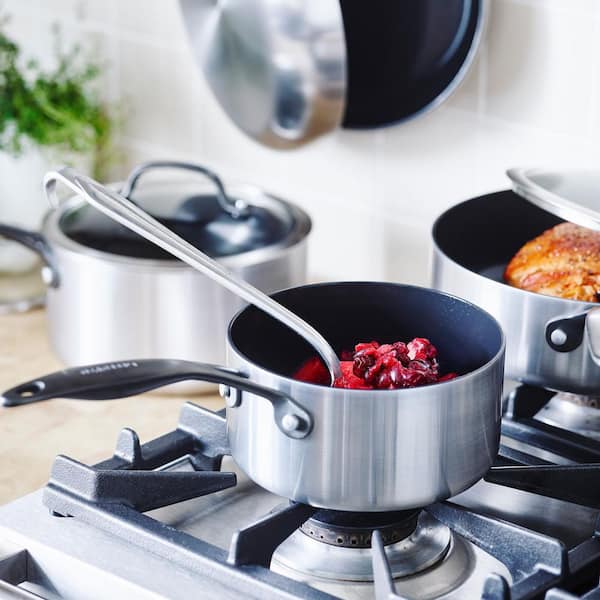 Venice Pro Noir Tri - Ply Stainless Steel Healthy Ceramic Nonstick 13 Piece Cookware Pots and Pans Set - Product image 6