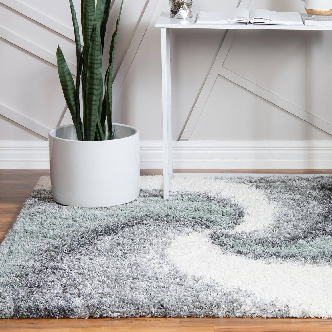 Soft Touch Shag Sage Green 5 ft Square Area Rug - Product image 1