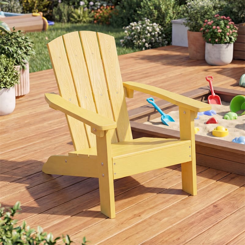 Kids Adirondack Chair, All-Weather HIPS Outdoor Chair with Ergonomic High Backrest & Armrests - Product image 67