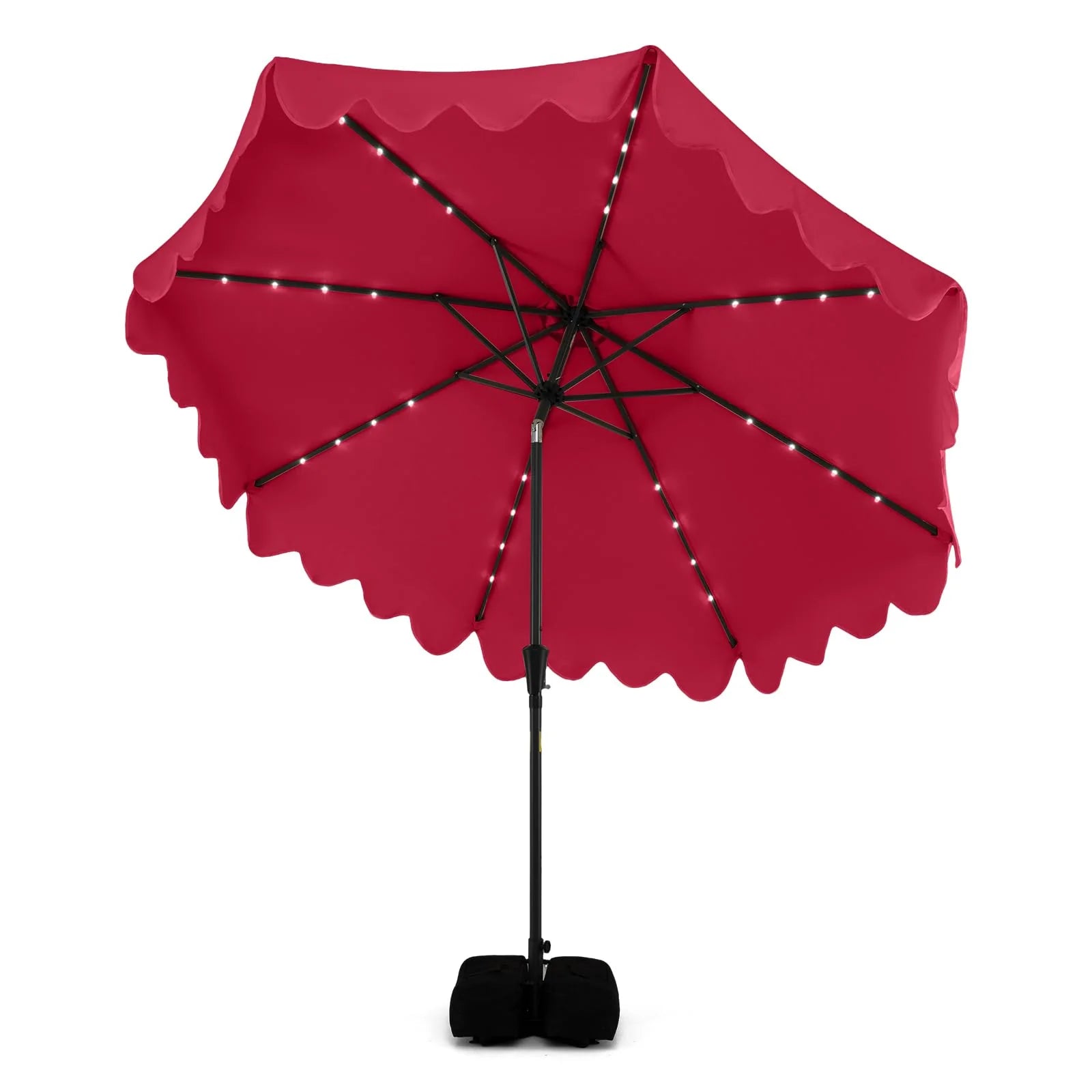 Tangkula 10 FT Outdoor Patio Umbrella with Solar LED Lights and Weighted Base-Beige - Product image 14