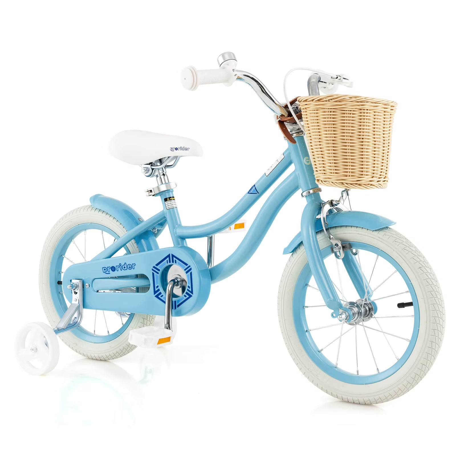 Prorider 16" Kid'S Bike with Training Wheels Adjustable Handlebar Seat Handbrake Pink - Product image 9