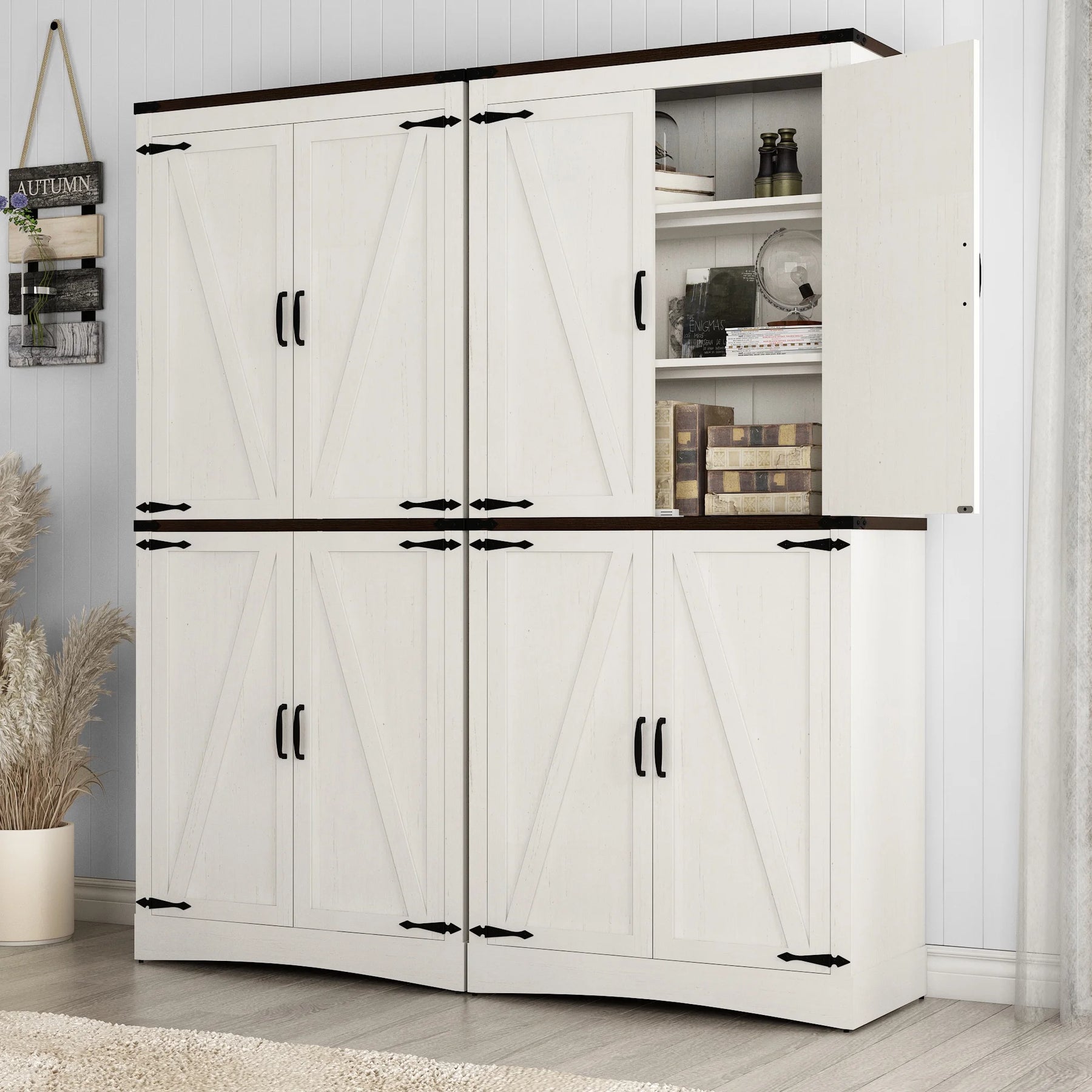 71" Tall Farmhouse Kitchen Pantry Cabinet, 5 Layers Storage Cabinet with Adjustable Shelves - Product image 21