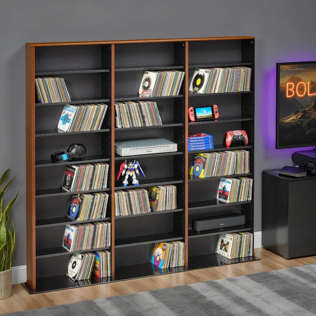 Prepac 51" Triple CD DVD Wall Media Storage Rack in Black - Product image 25