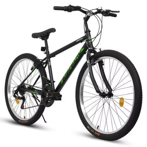 POWANLI 26" Mountain Bike for Women, 21 Speeds Mountain Bicycles with Dual Disc Brakes and 100mm Front Suspension, Pink(Gift)