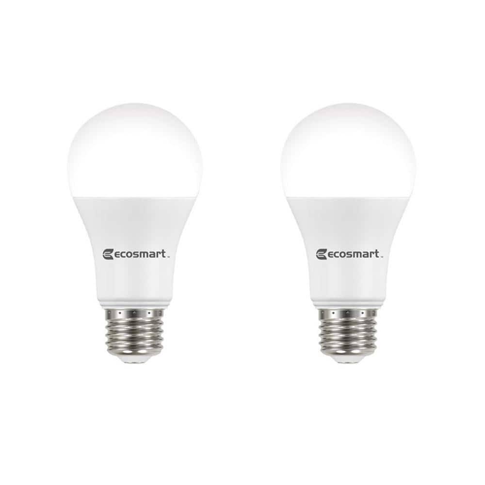 Ecosmart 100-Watt Equivalent A19 Dimmable Energy Star LED Light Bulb Daylight (2-Pack) - Product image 1