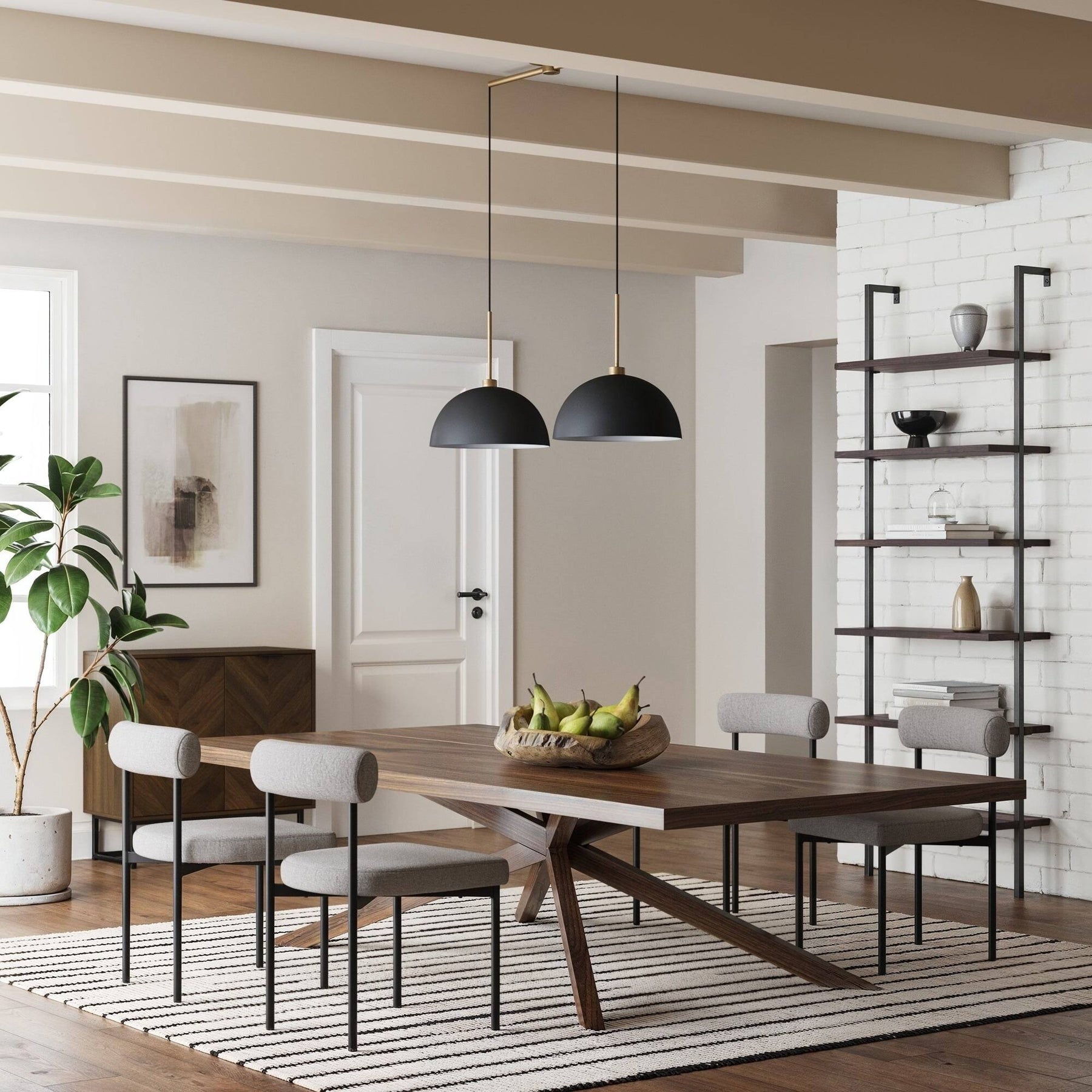 Nathan James Percy Modern 2-Light Pendant Island Light Fixture, Hanging Lights with Metal Shade and - Product image 1