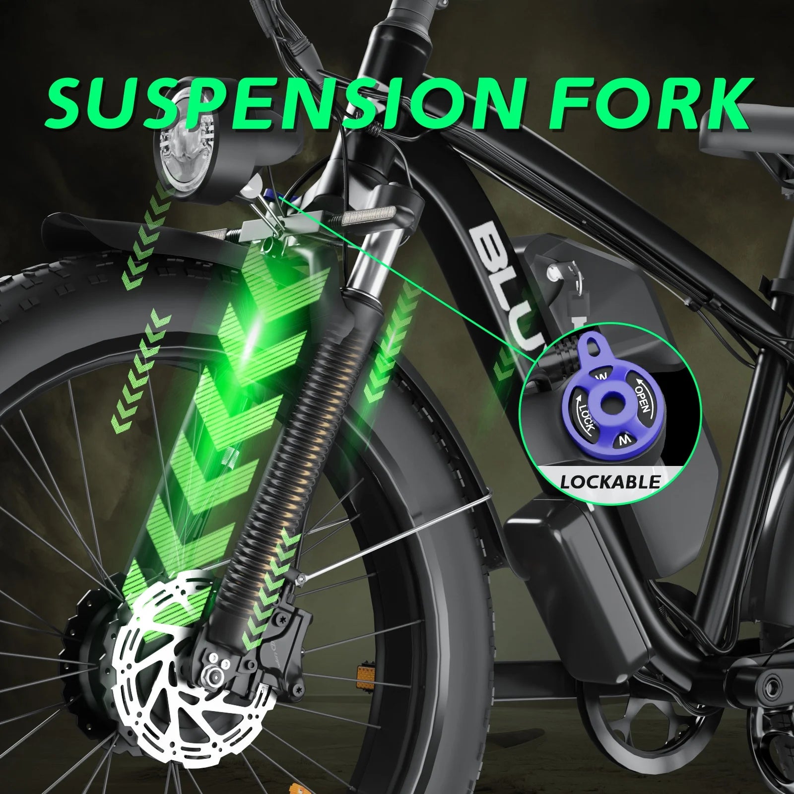 Electric Bike for Adults, 2000W 26'Fat Tire Electric Bike, 35MPH AWD Dual Motor Electric Bicycles - Product image 6