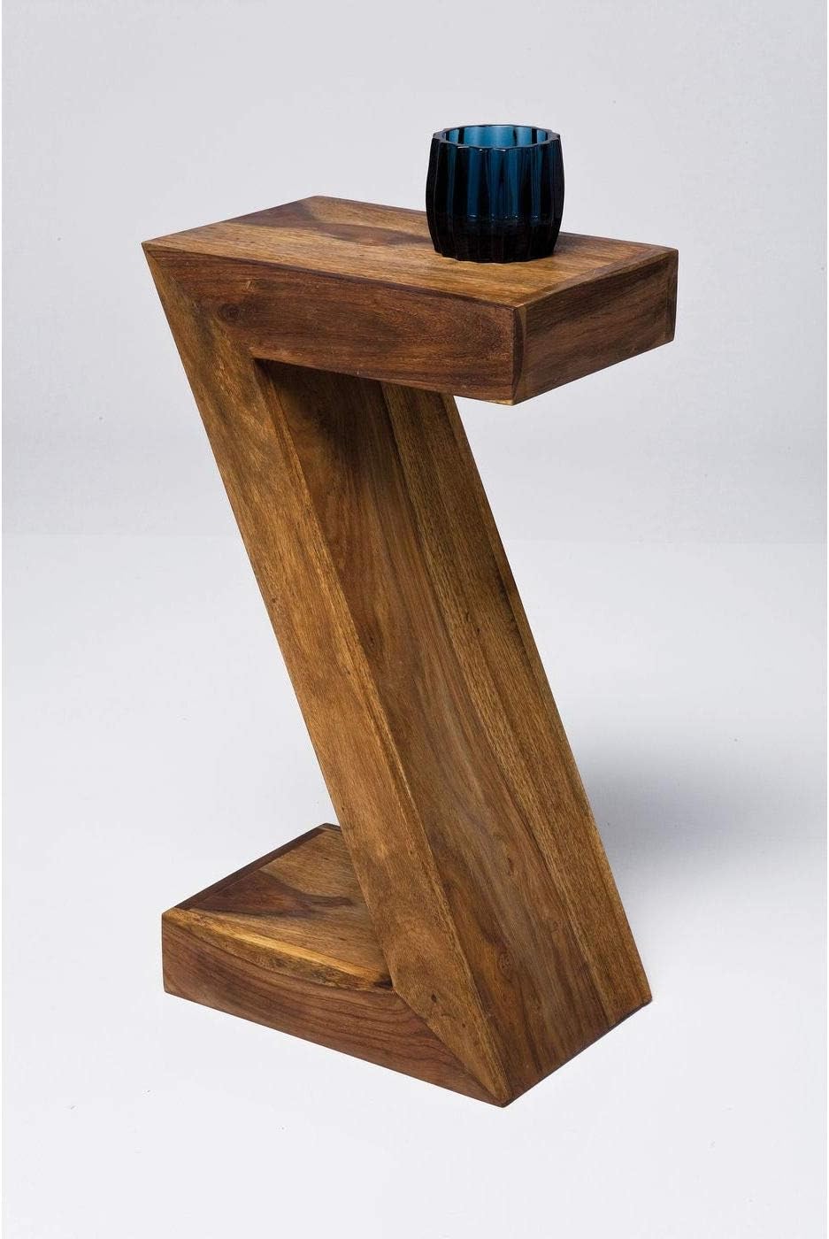 Kare Design Z Authentico Side Table, Brown, Solid Wood, Living Room Table, Furniture, Interior Decoration, Bedroom Decoration, Living Room, Home, 55x30x20 cm (H/W/P)