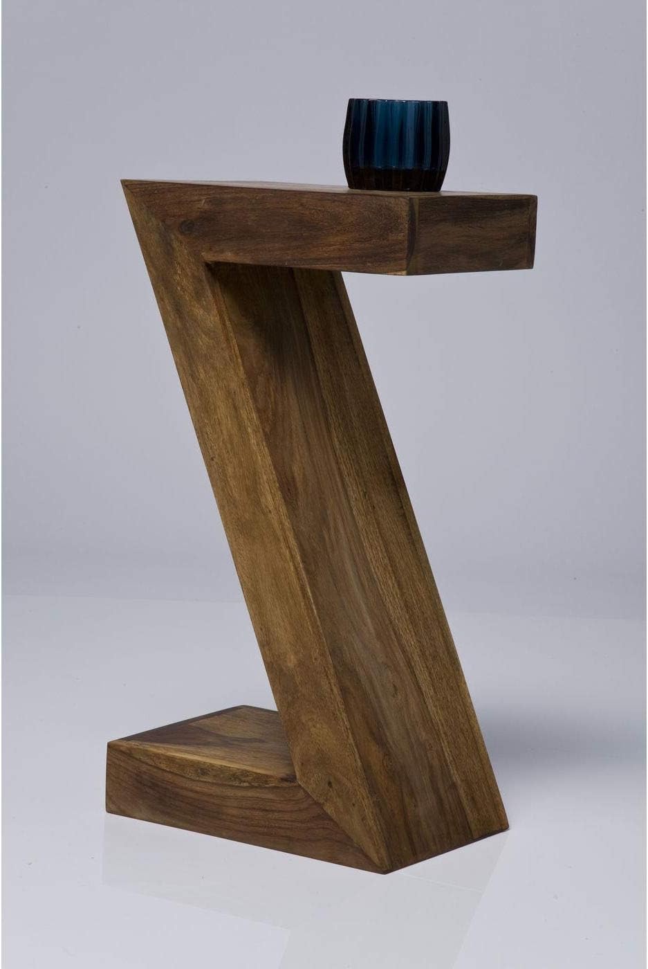 Kare Design Z Authentico Side Table, Brown, Solid Wood, Living Room Table, Furniture, Interior Decoration, Bedroom Decoration, Living Room, Home, 55x30x20 cm (H/W/P)