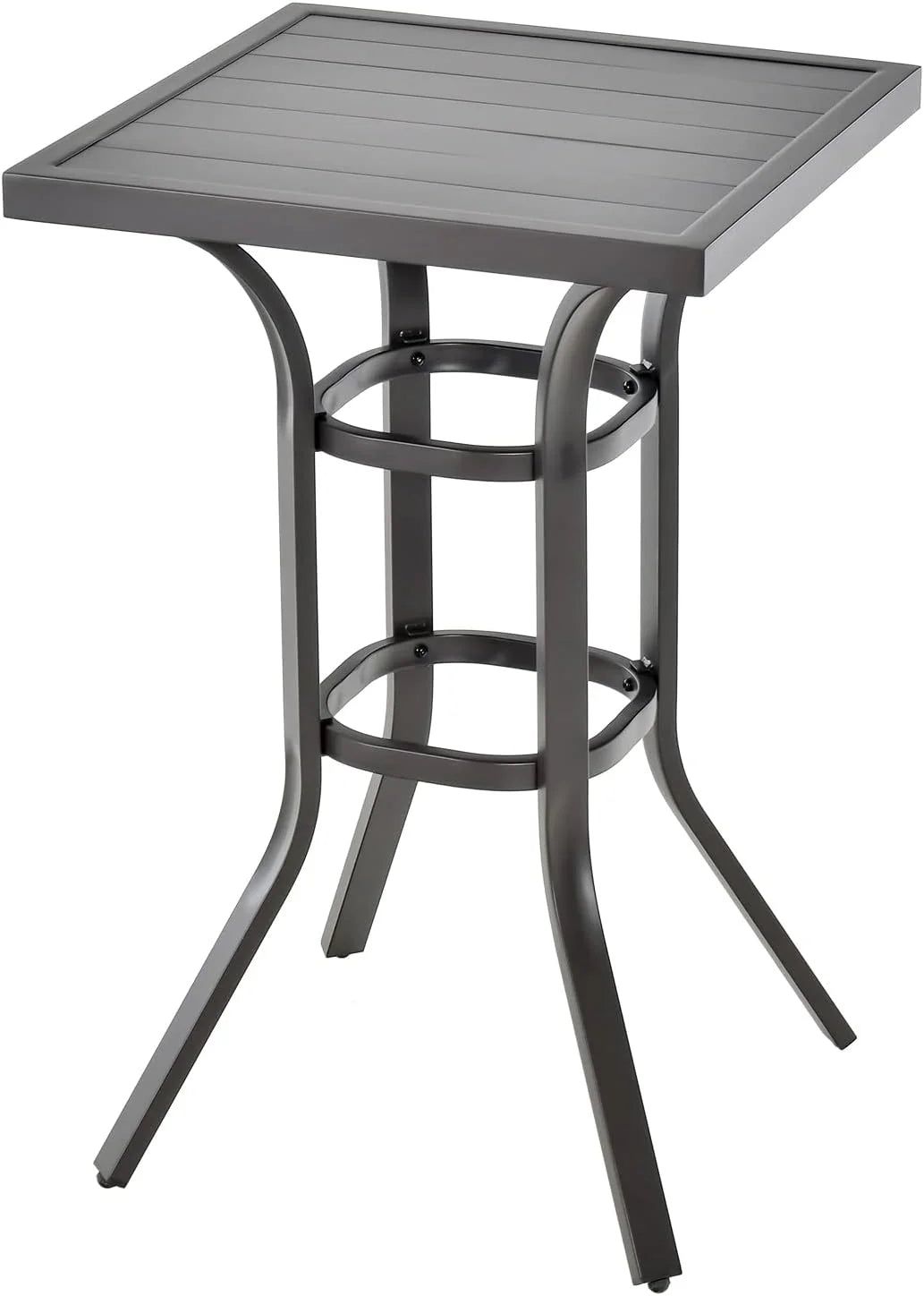 Tangkula 24 Inch Outdoor Bar Table, Patio Bar Height Table with Aluminum Tabletop & Heavy-Duty Metal Legs - Product image 2