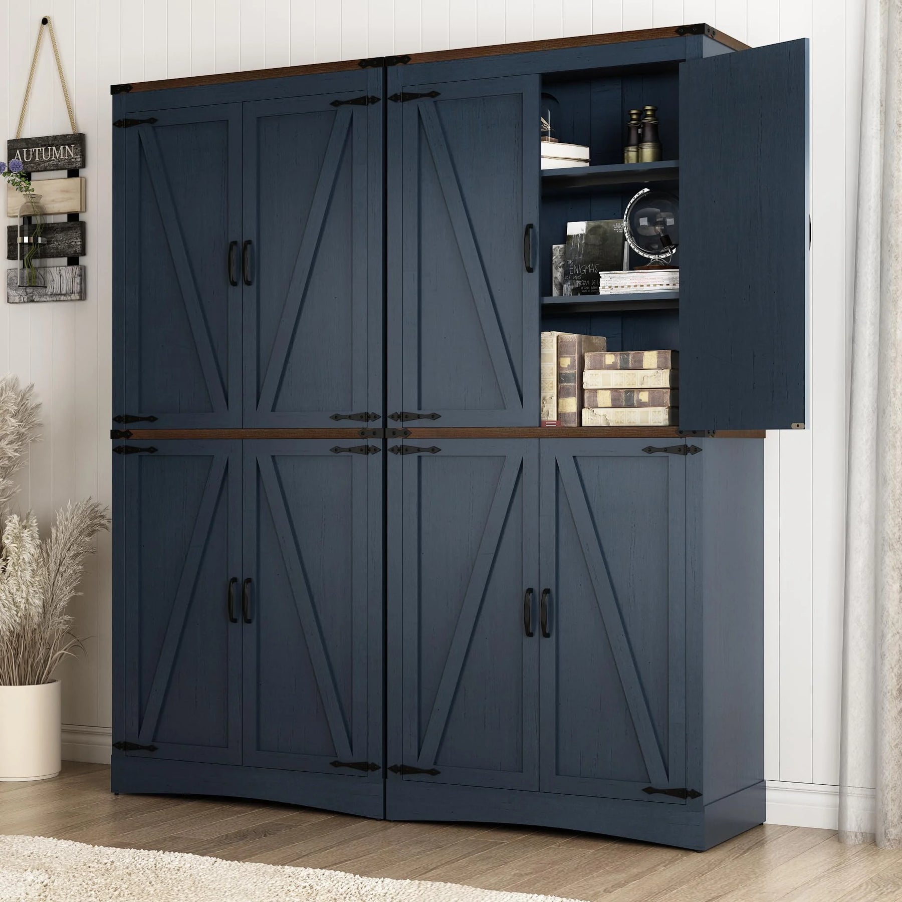 71" Tall Farmhouse Kitchen Pantry Cabinet, 5 Layers Storage Cabinet with Adjustable Shelves - Product image 31