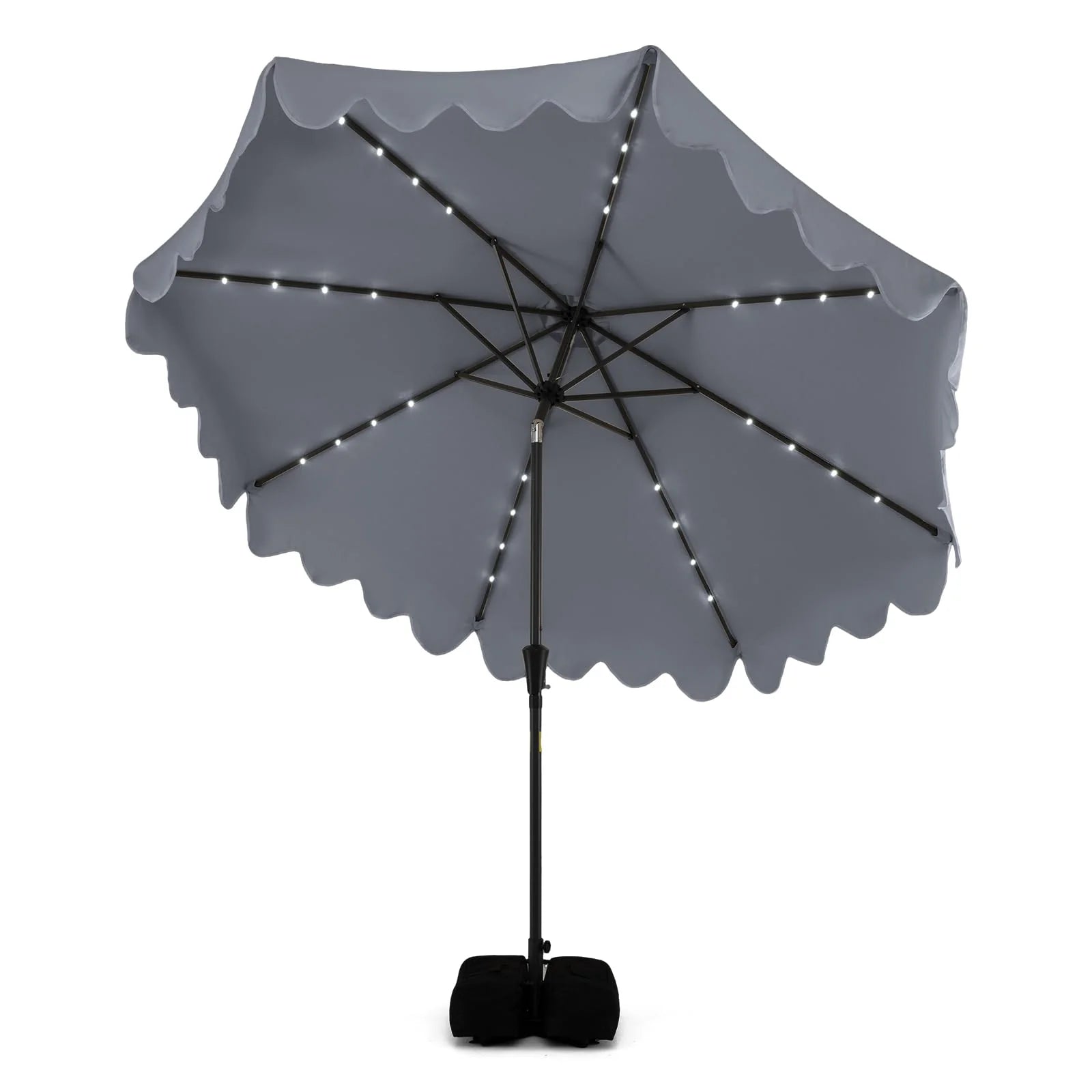Tangkula 10 FT Outdoor Patio Umbrella with Solar LED Lights and Weighted Base-Beige - Product image 12