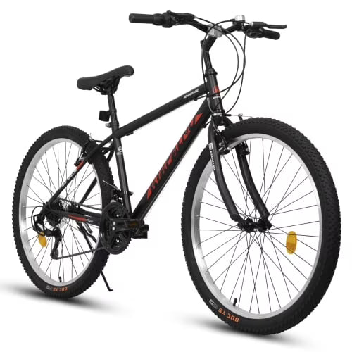 POWANLI 26" Mountain Bike for Women, 21 Speeds Mountain Bicycles with Dual Disc Brakes and 100mm Front Suspension, Pink(Gift)