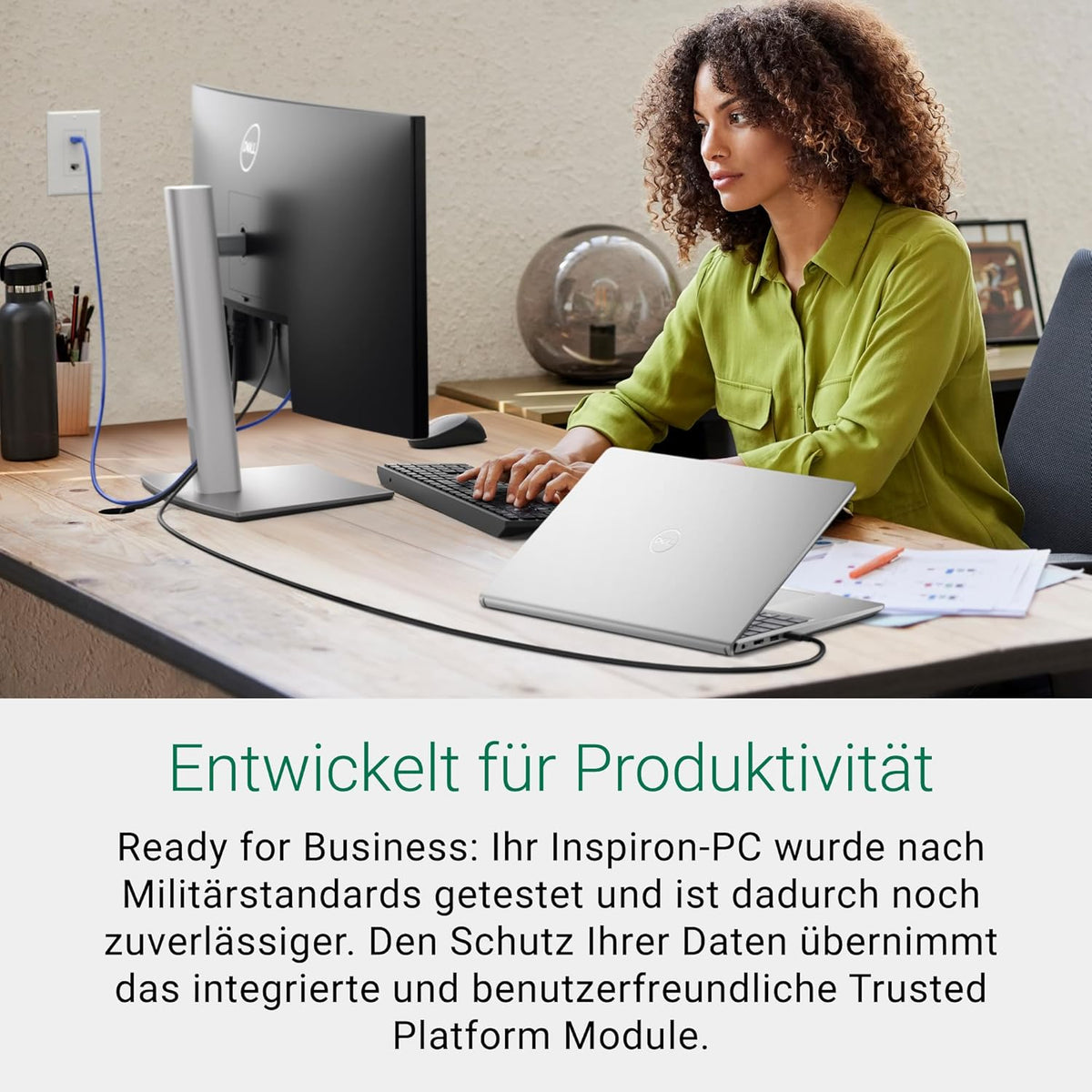 Dell Inspiron 16 2-in-1 Portable PC 16" FHD+ (1920 x 1200) Screen Intel Core Ultra 5 Series 1 Intel Graphics 16 GB RAM 512 GB SSD Windows 11 Home Backlit AZERTY Keyboard Blue